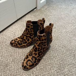 madewell animal print boots size 7